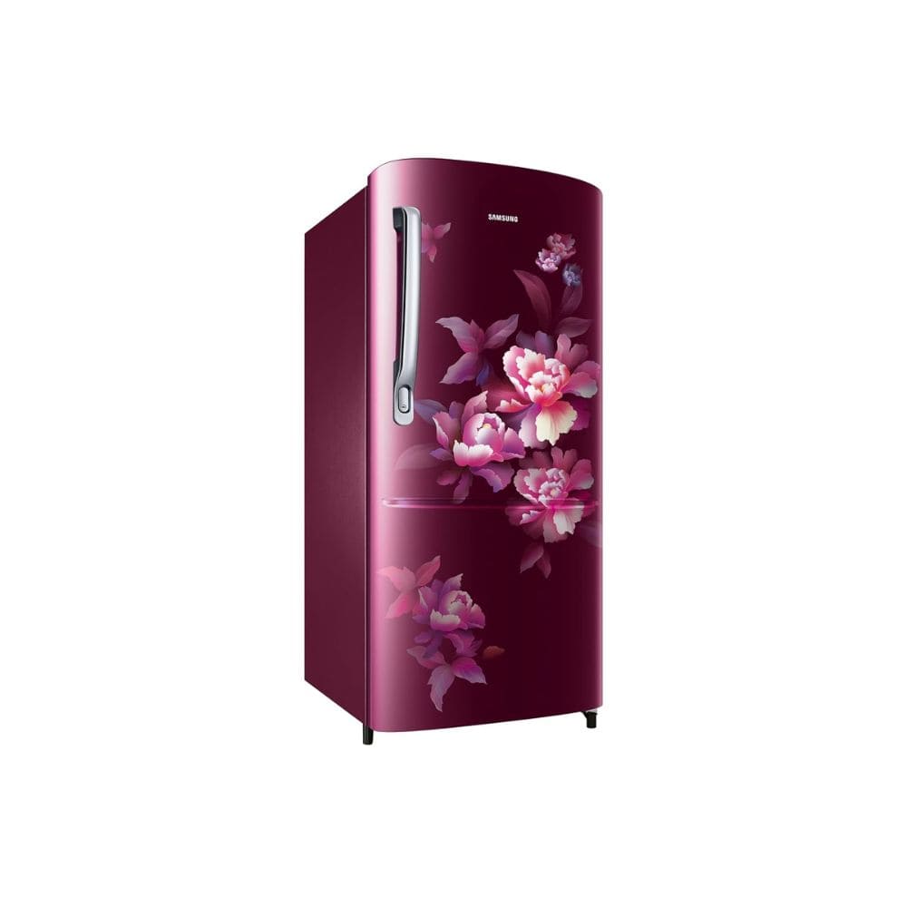 Samsung 183 Ltrs, 2 Star Digital Inverter, Direct Cool Single Door Refrigerator (RR20H2712HN, Himalayan Poppy Red)