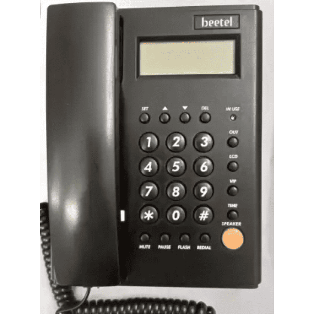 Beetel M 500, Caller Id Corded Landline Phone With Classic Design, Black