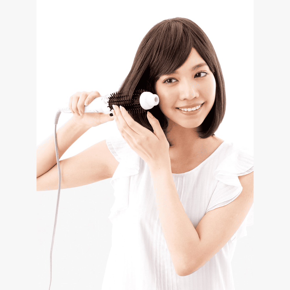 Panasonic EH-HT40, Hair curling Straightener with Iron Brush (White)