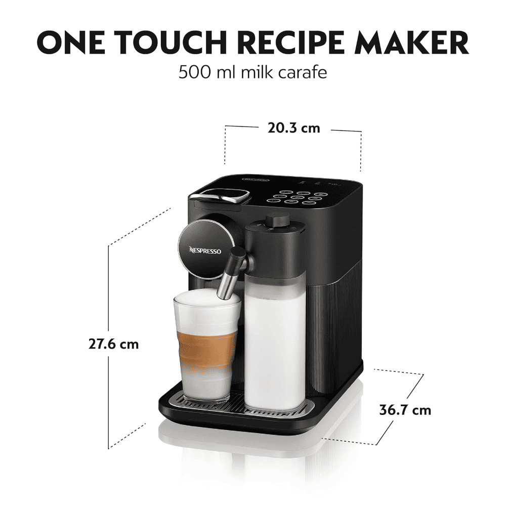 Delonghi EN640.B, Nespresso Gran Lattissima Automatic Capsule Coffee Machine, Dark Black
