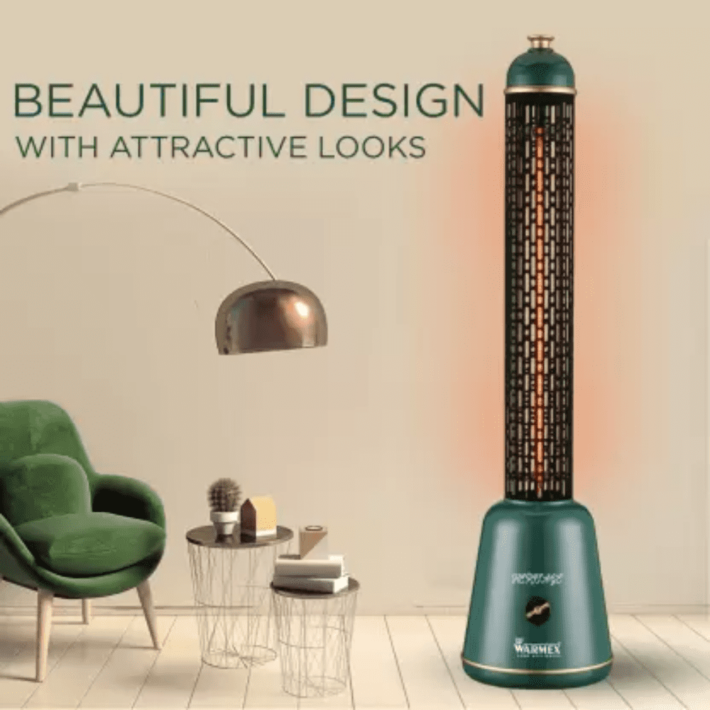 Warmex 1200 Watts Floor Mount Carbon Room Heater (HERITAGE, Dark Green)