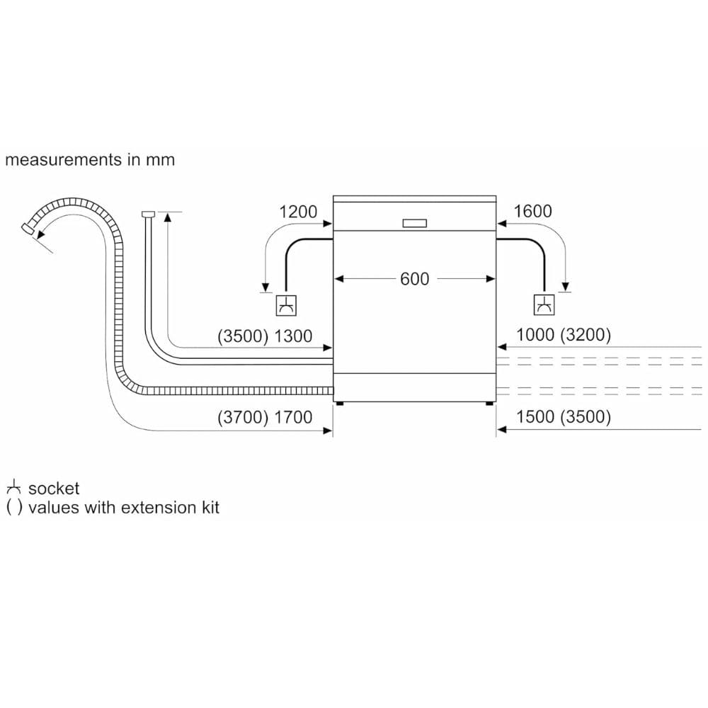 Bosch 14 Place Settings, Free Standing Dishwasher with TrueSteam And Wifi (SMS6HVI01I 14 PS, Silver Grey)