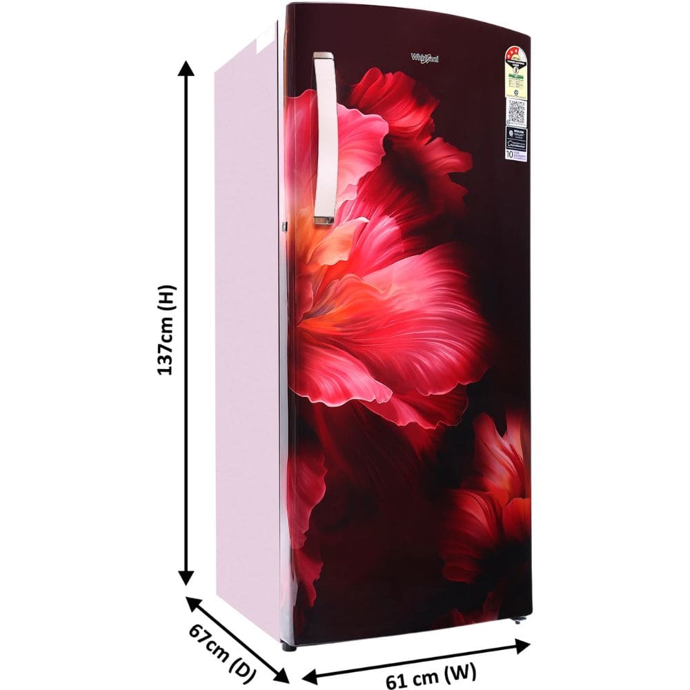 Whirlpool 236L 3 Star Icemagic Pro Plus Direct Cool Single Door Refrigerator (260 IMPRO PLUS PRM 3S WINE VELVET Y)