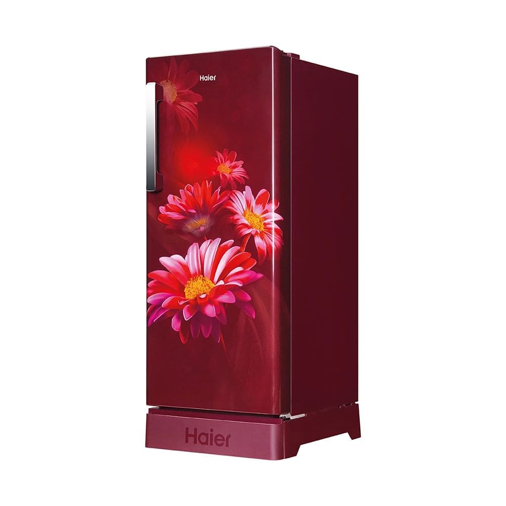 Haier 190 Ltrs, 5 Star Single Door Refrigerator (HRD 2115PRHA N, Red Hilton)