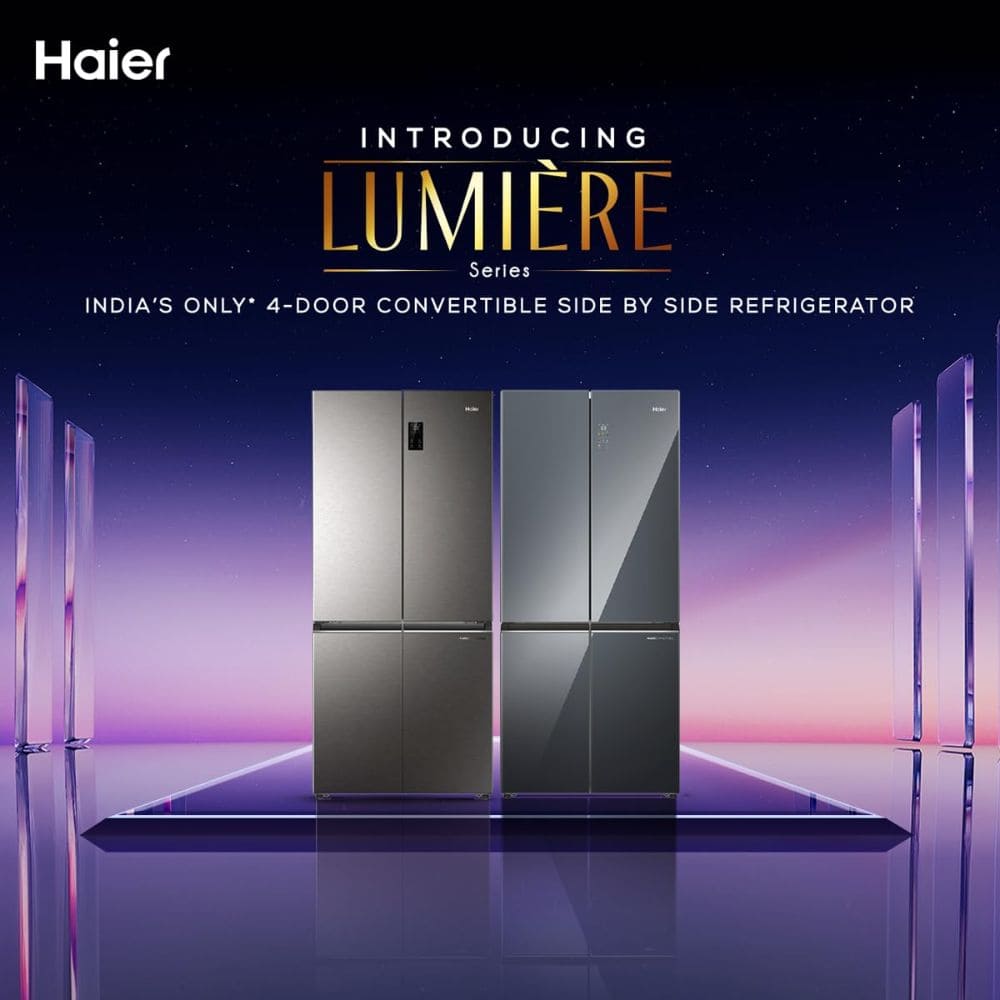 Haier 520 Ltrs 3 Star, Inverter Frost Free, 4-Door Side by Side Refrigerator (HRB-600MGU1-P)