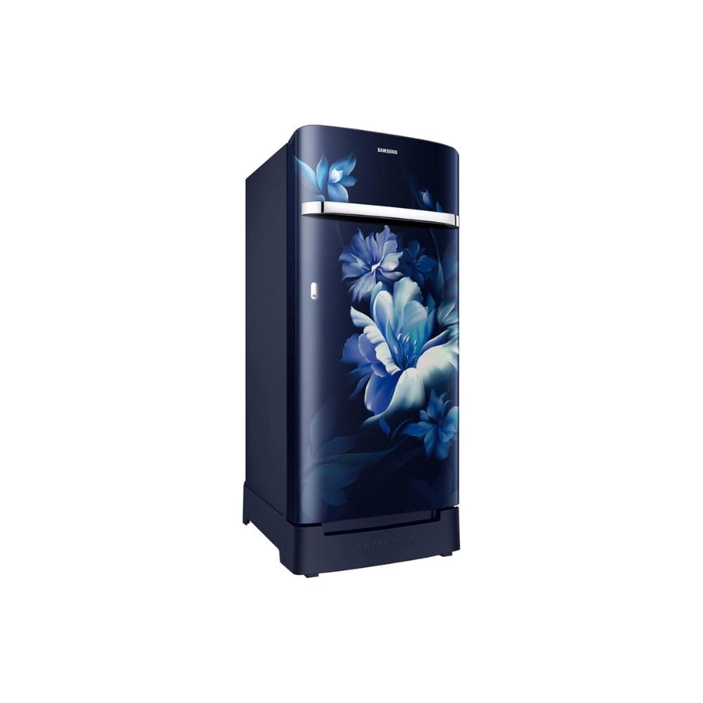 Samsung 189 Ltrs, 4 Star Digital Inverter, Direct Cool Single Door Refrigerator (RR21H2H24UZ, Midnight Blossom Blue)