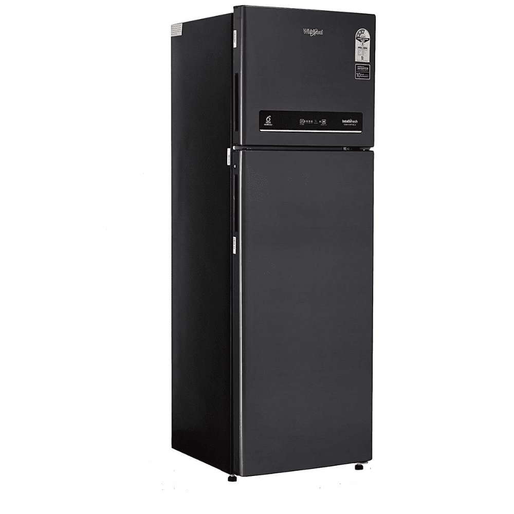 Whirlpool 360 Ltrs 3 Star Inverter Frost Free Double Door Refrigerator (IF INV CNV 375 STEEL ONYX, Black)