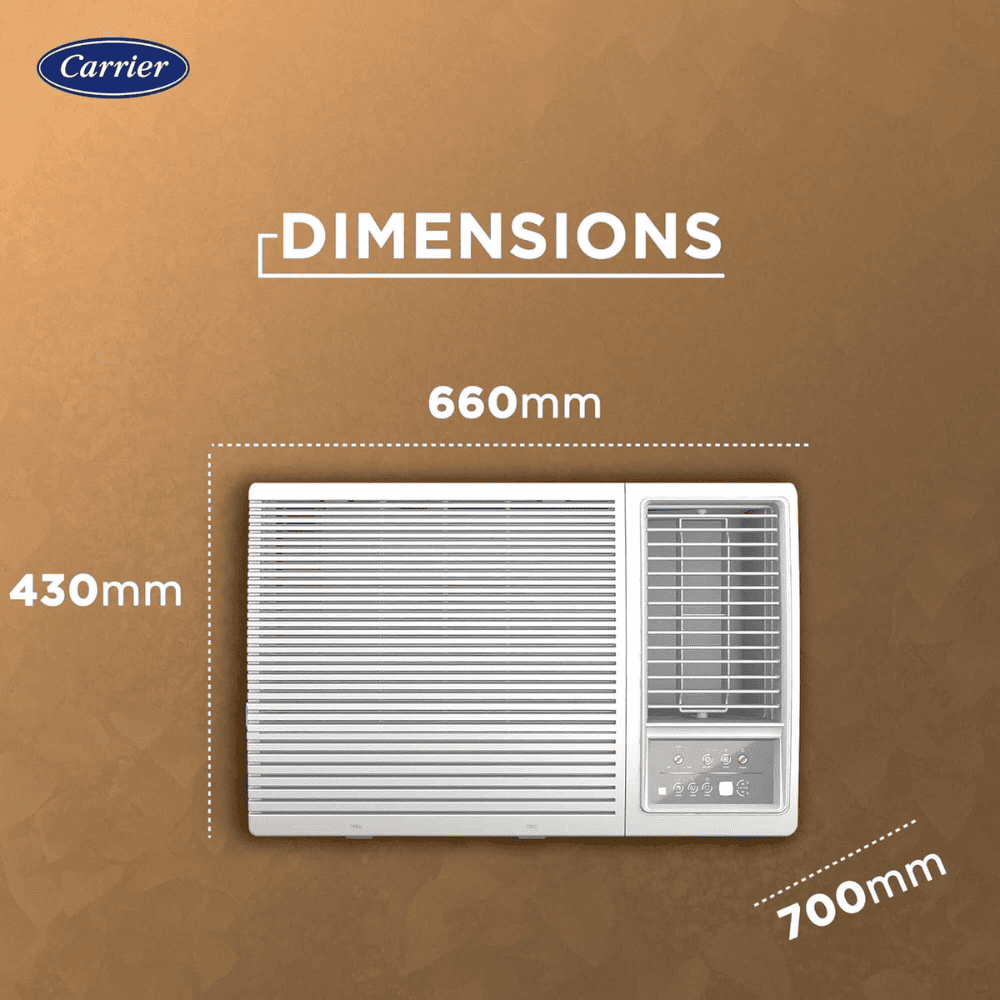 Carrier 1.5 Ton 5 Star Inverter Window Air Conditioner (19K ESTRELLA M Fxi, CIW19EC5R35F0)