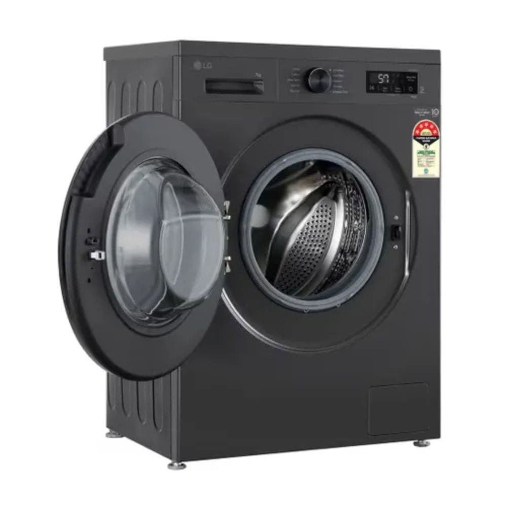 LG 7 Kg 5 Star Fully Automatic Front Load Washing Machine (FHB1207Z4M,Black)