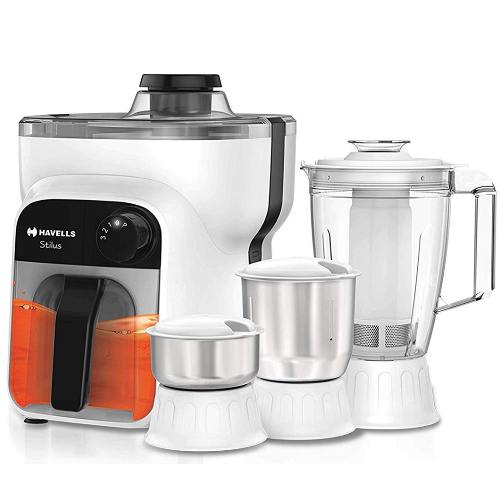 Havells JMG STILUS, 500 Watts 3 Jars Juicer Mixer Grinder (White)