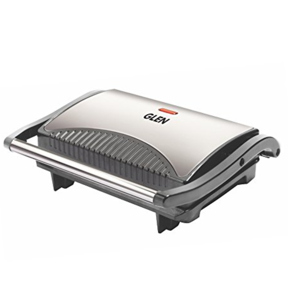Glen GL3029, 700 Watts Electric Sandwich Maker, Grill and Toast with Non Stick Coating Plates (Black)