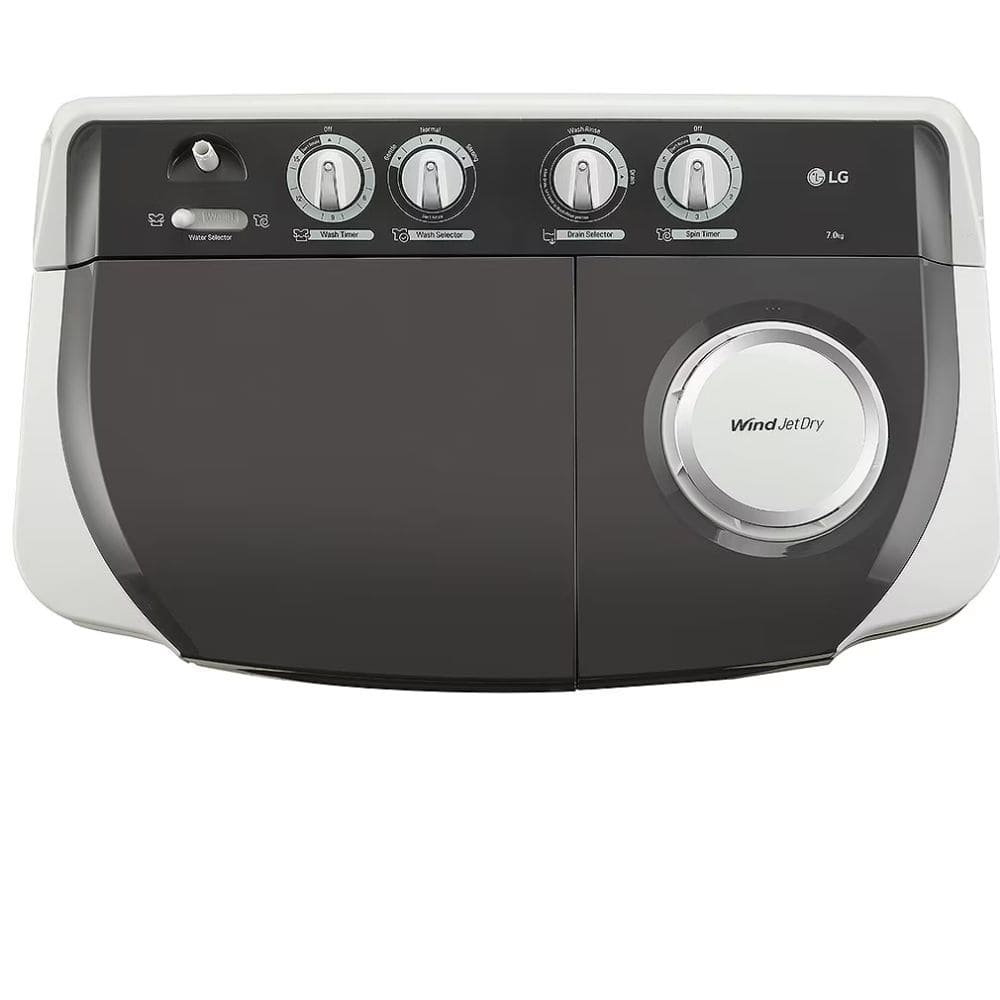 LG 7.5 Kg 5 Star Semi-Automatic Top Load Washing machine (P7510RGAZ, Black)