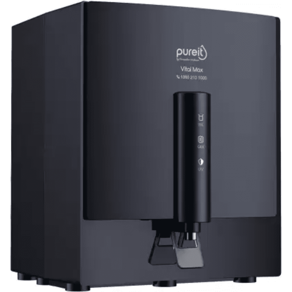 Pureit 7 Ltrs Storage RO+UV+MP Wall Mountable Water purifier (Vital Max WR3740P, Black)