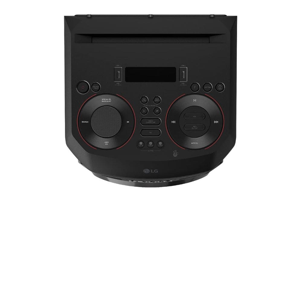 LG Karaoke Bluetooth with1 Mic + 1 Guitar Input, Wireless Party Link Soundbar (XBOOM RNC9, 3.1 Channel)