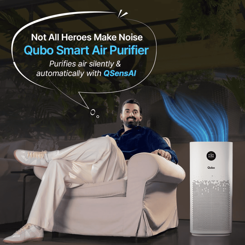 Qubo Q1000 Smart Air Purifier with HEPA H13 and Ultra-Quiet BLDC Motor (1000 Sqft,White)