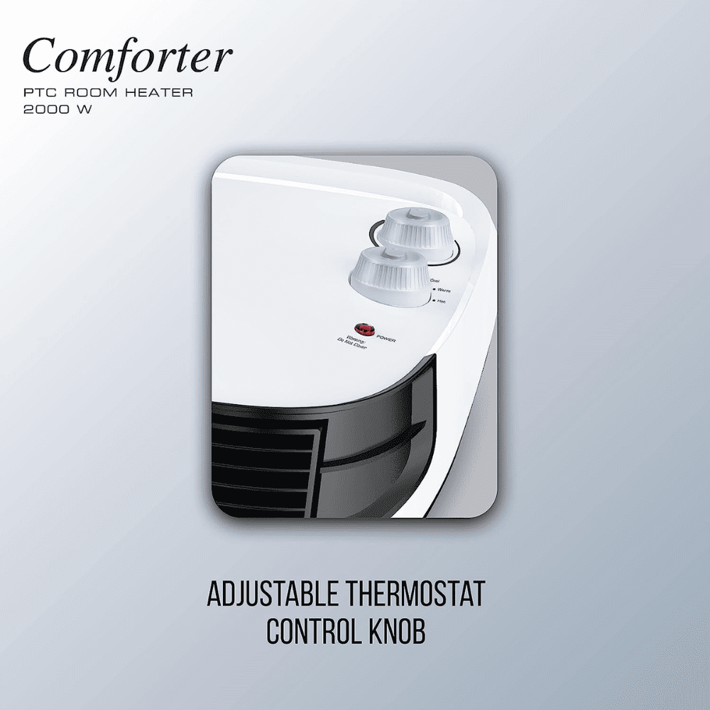Havells 2000 Watts Comforter Room Heater, White & Black