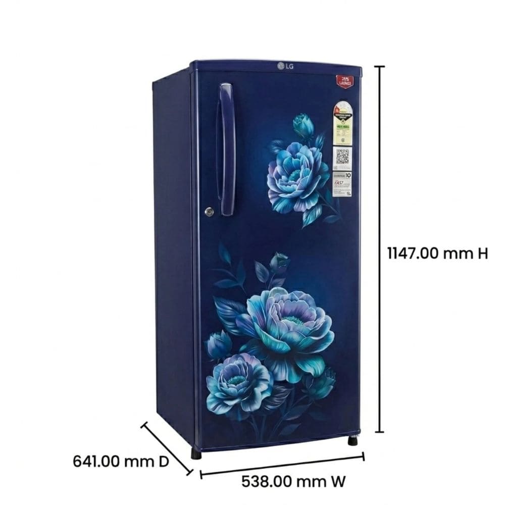 LG 180 Ltrs, 1 Star Direct Cool Single Door Refrigerator (GLD1816WORR)