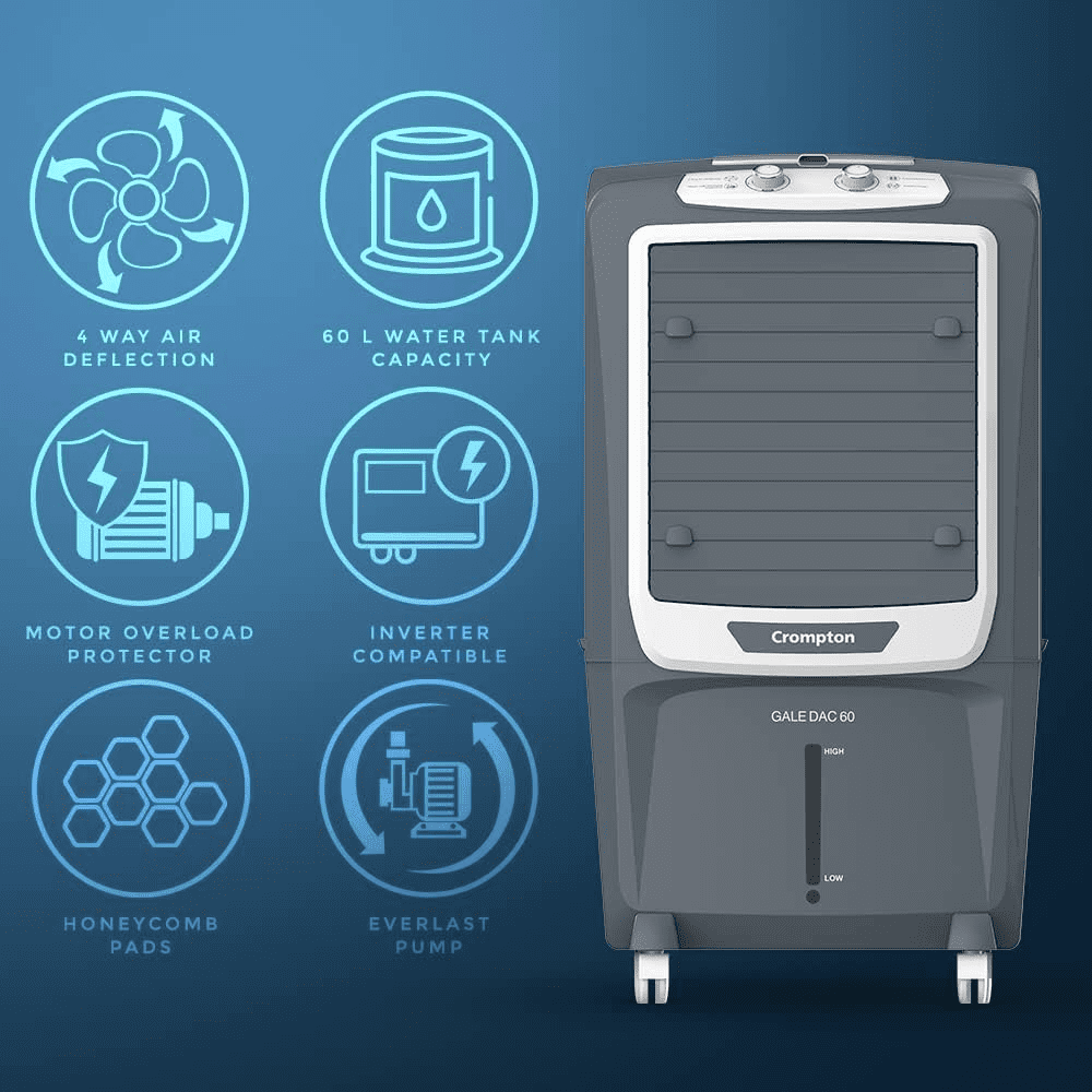 Crompton 60 Litres Desert Room Air Cooler (ACGC-GALEDAC60)