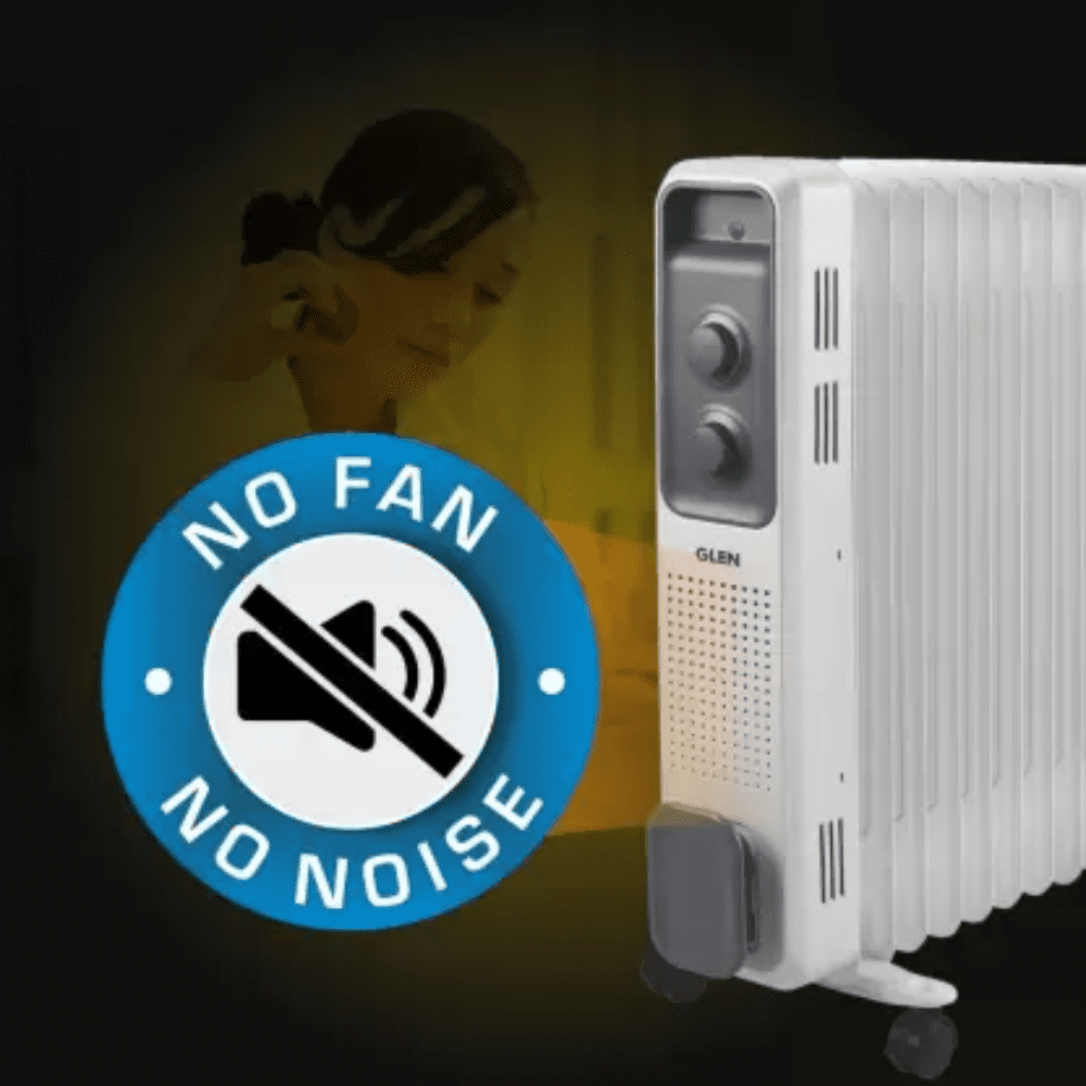 Glen 13 Straight Fins, 2900 Watts Oil Filled Radiators, Room Heater (OFR 13, Grey)