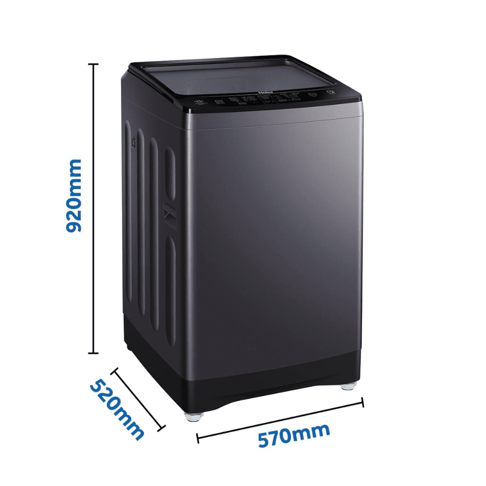 Haier 8 Kg 5 Star Fully Automatic Top Load Washing Machine (HWM80-H826S, Black)