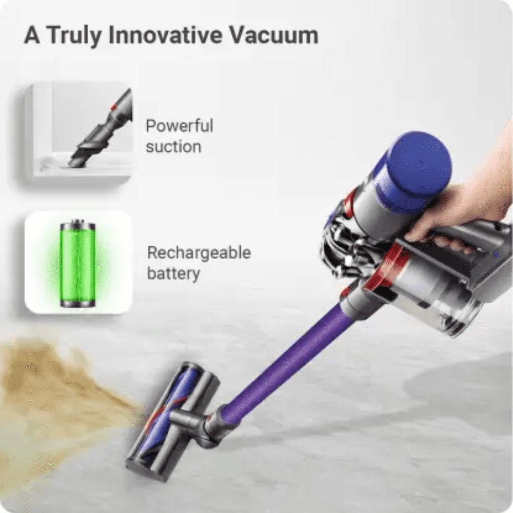 Dyson V7 Animal 243216-01, Advanced Filtration Cordless Vacuum Cleaner (Silver & Purple)