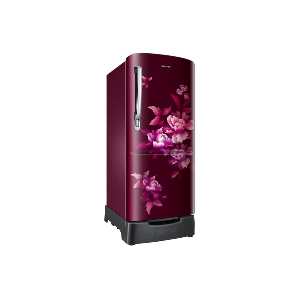 Samsung 183 Ltrs, 2 Star Digital Inverter, Direct Cool Single Door Refrigerator (RR20H1812HN, Himalayan Poppy Red)