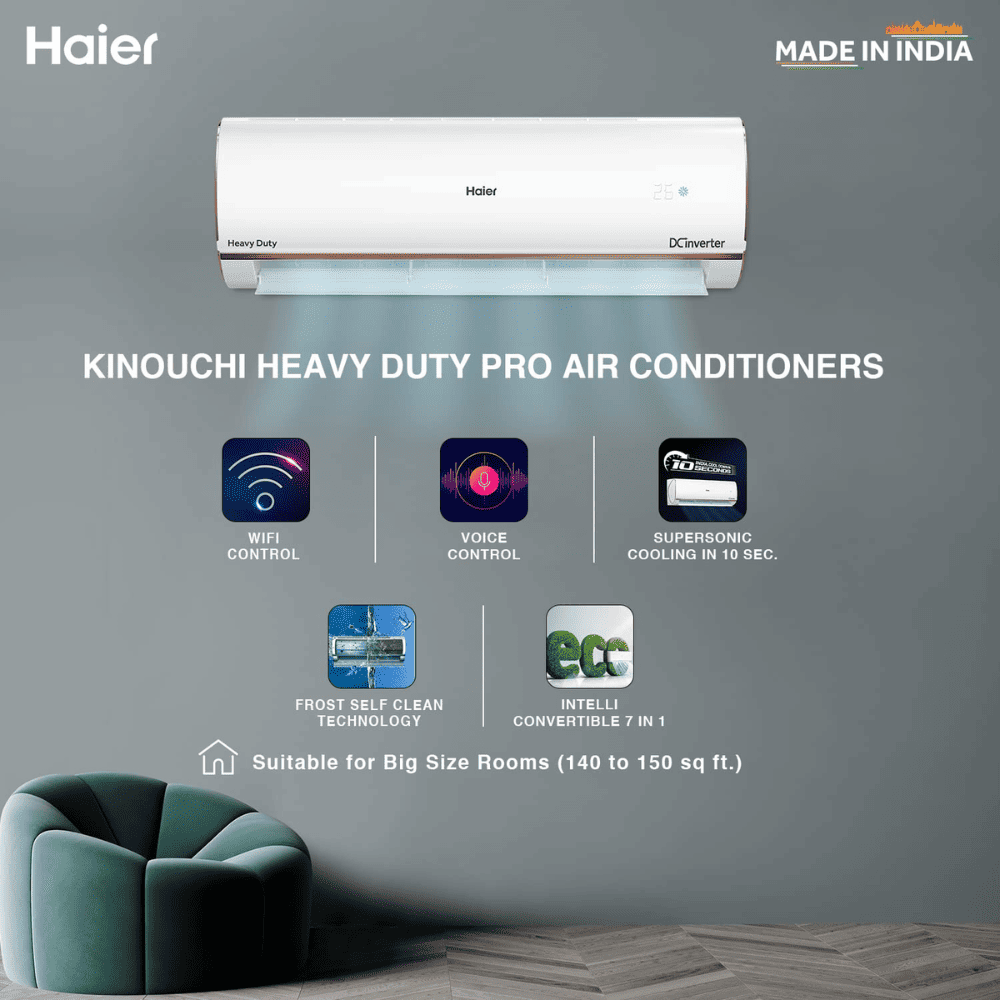 Haier 1.5 Ton 3 Star Inverter Split Air Conditioner (HU18K-PYSG3BN(HU18-3BN)