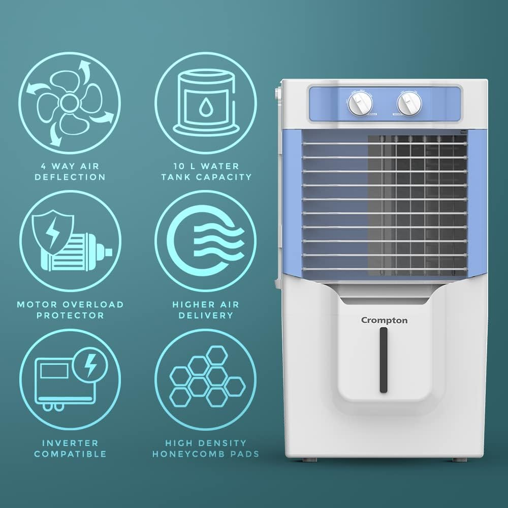 Crompton 10 Ltrs Personal Desert Air Cooler (GINIE NEO10)