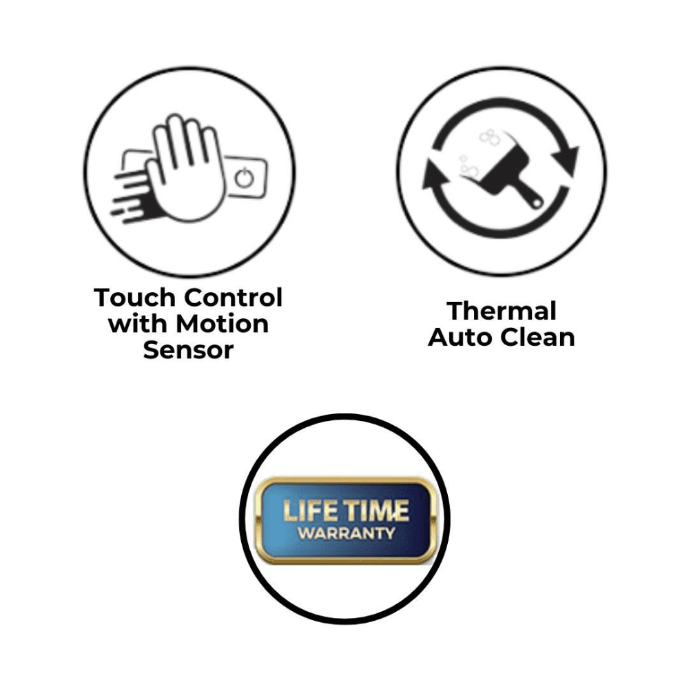 Hindware ALDINA, 60 cm 1350 m3/hr Auto Clean Wall Mounted Chimney (Black)