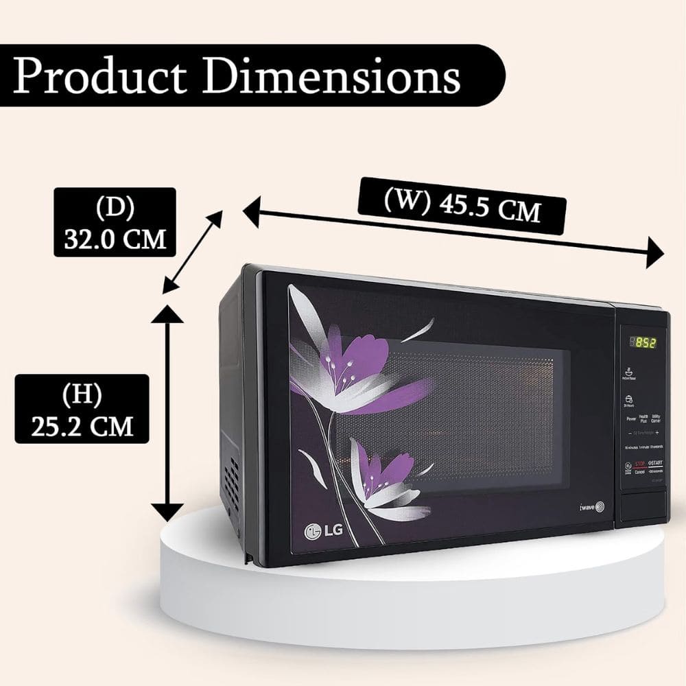 LG 20 Ltrs Solo Convection Microwave Oven All in One Charcoal (MS2043BP,Black)