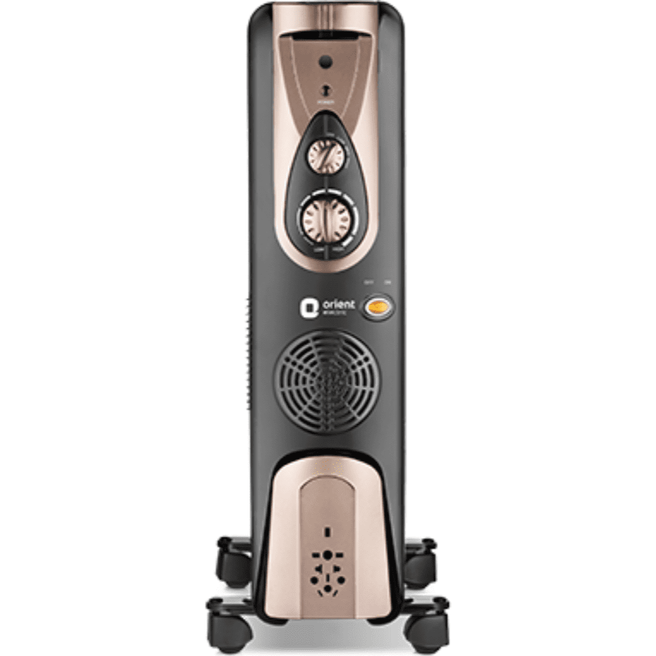 Orient 11 Wave Fins, 2900 Watts Oil Filled Radiators Room Heater Electric PTC Fan (OFR11, Black)