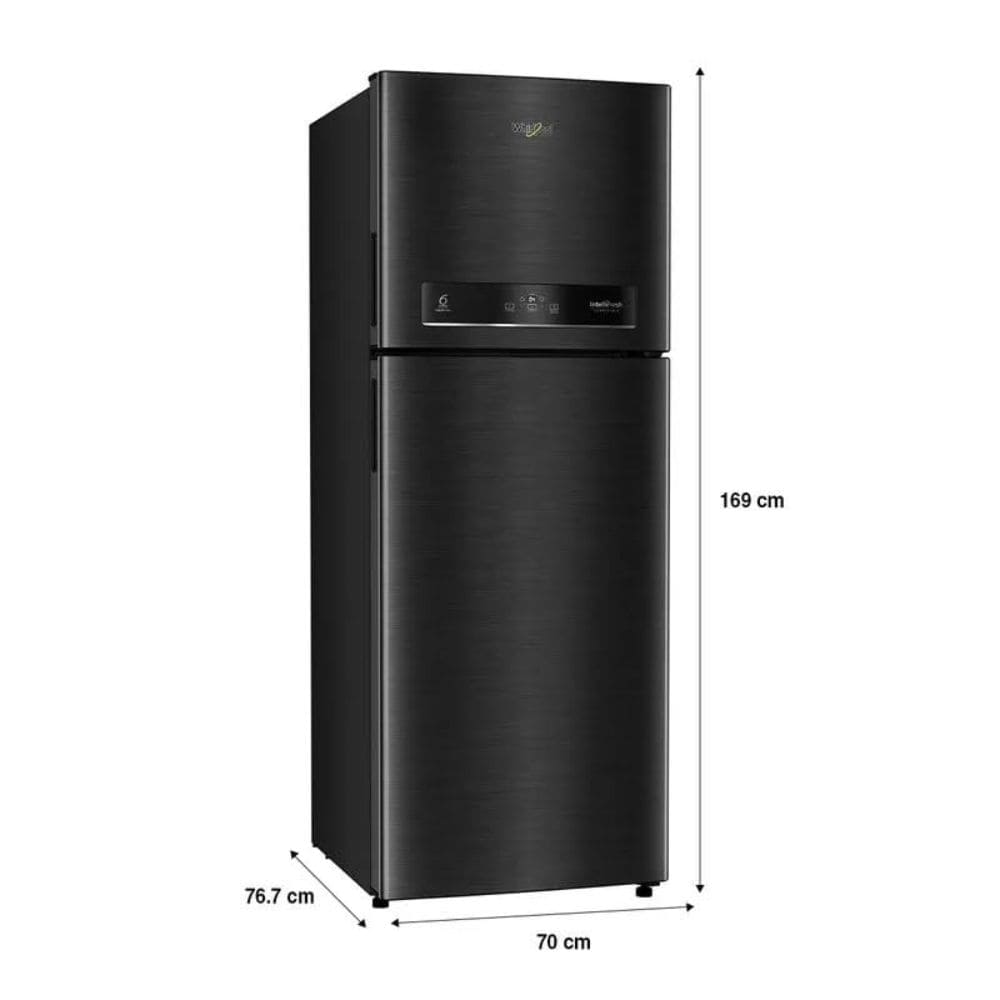 Whirlpool 411 Ltrs, 1 Star IntelliFresh Convertible Inverter Frost Free Double Door Refrigerator (IF INV CNV 455 STEEL ONYX(1S) Y)