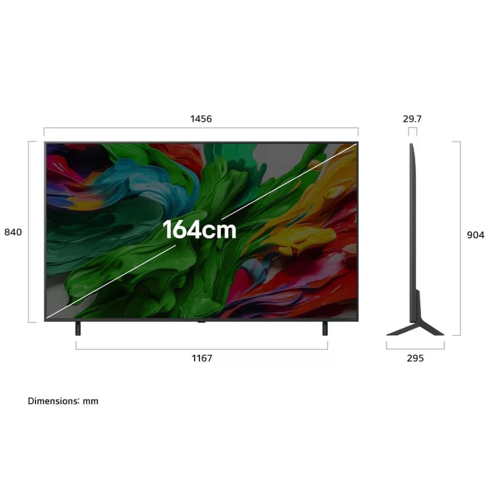 LG 65QNED8GA6A, 65 Inches, 4K Ultra HD QNED TV, Black