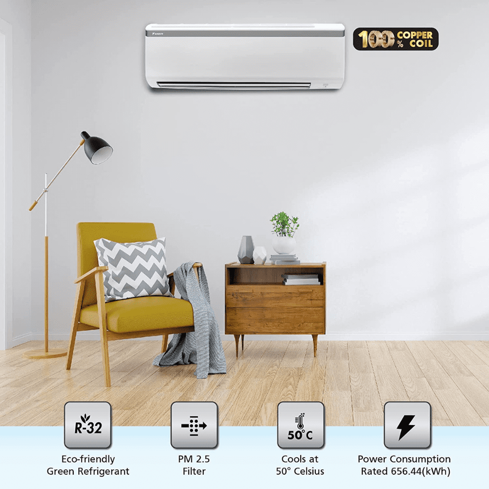 Daikin 1.8 Ton 1 Star Fixed Speed Split Air Conditioner (FTE60U)