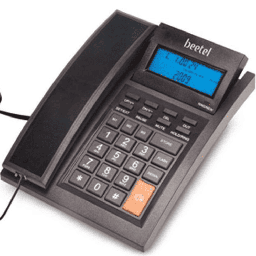 Beetel M64 Caller Id Corded Landline Phone, Black