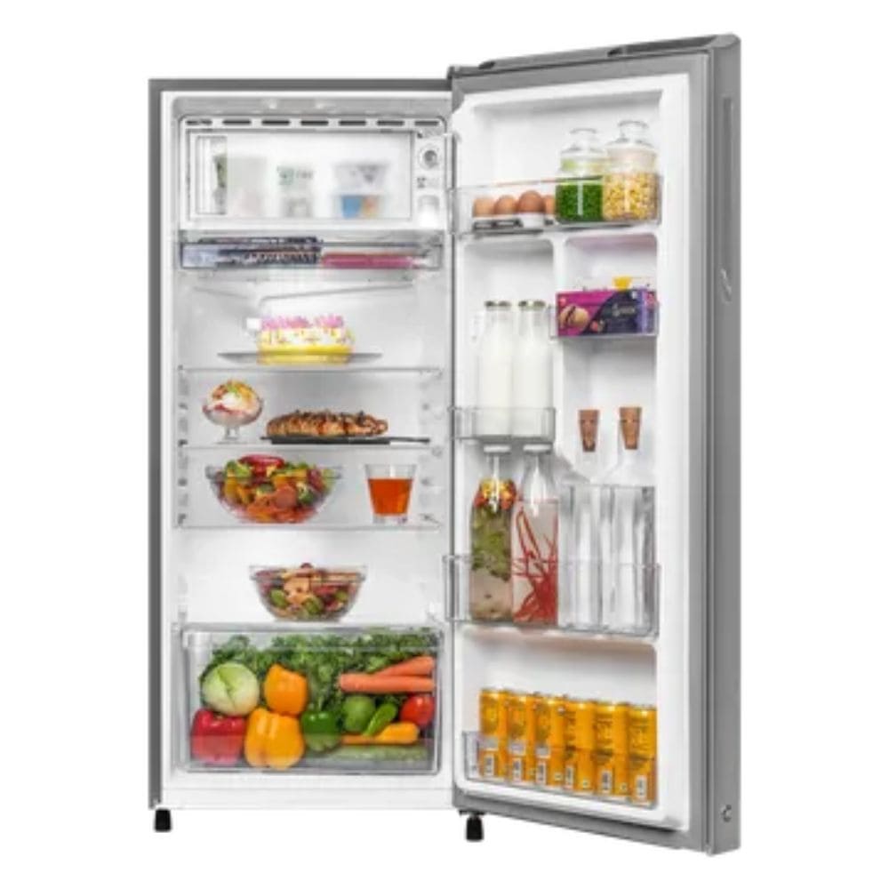 Haier 190 Ltrs, 5 Star Direct Cool Single Door Refrigerator (HRD 2105BNSA P, Nickel Steel)