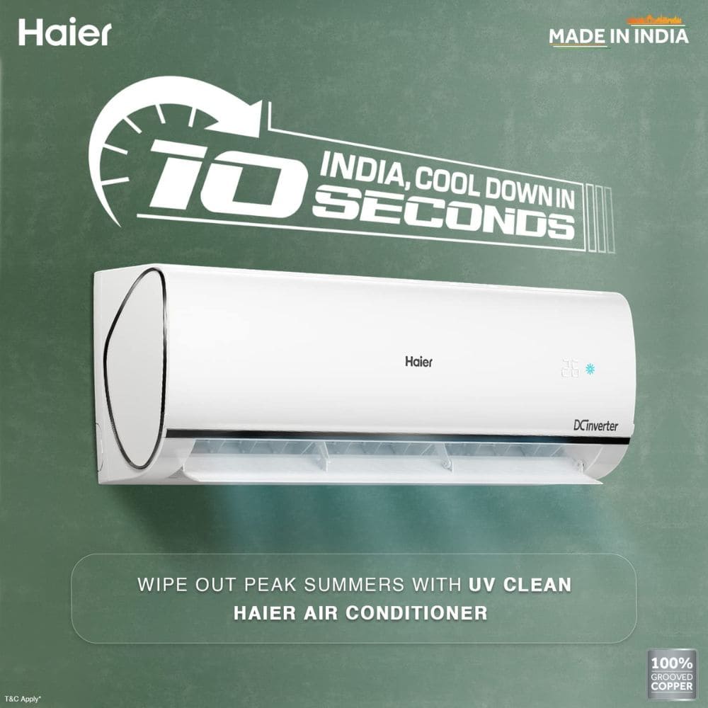 Haier 1.6 ton 5 Star Inverter Split Air Conditioner (HSU19U-PYFC5BN-INV)