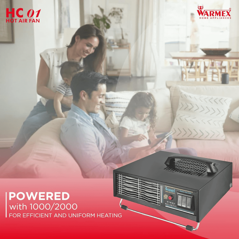 Warmex 2000 Watts Fan Portable Room Heater (HC 01 Black)