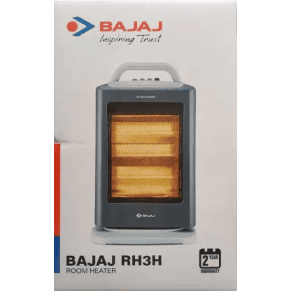 Bajaj 1200 Watts Majesty RH3H Halogen Room Heater, Grey