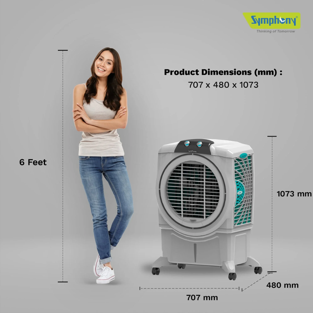 Symphony 75 Ltrs Desert Room Air Cooler (Sumo 75XL,Powerful Air Fan)