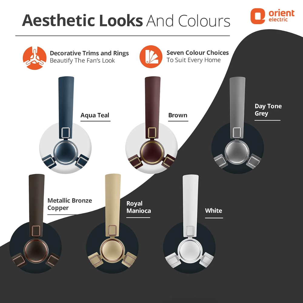 Orient FALCON Deco, 1200mm, 3 Blade Ceiling Fan