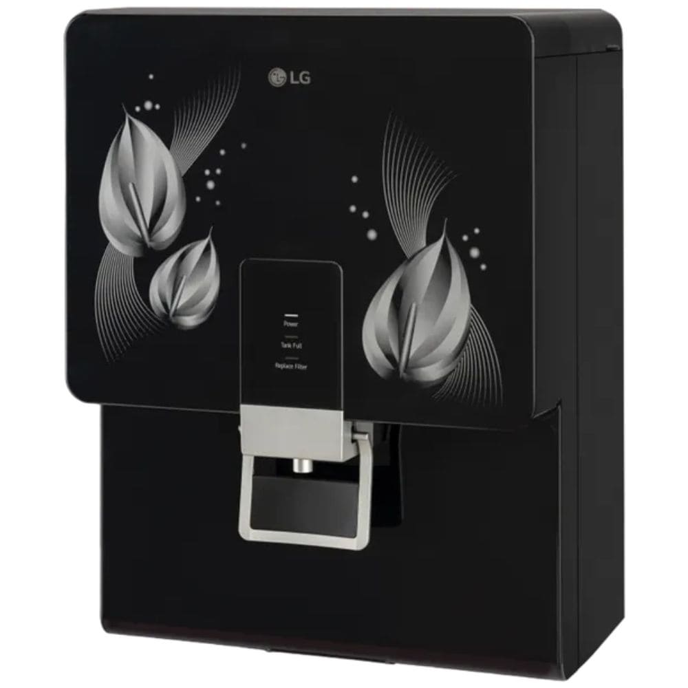 LG WW146RPLB, 8 Litres RO+ Stainless Steel Tank Wall Mountable Water Purifier, Premium Black