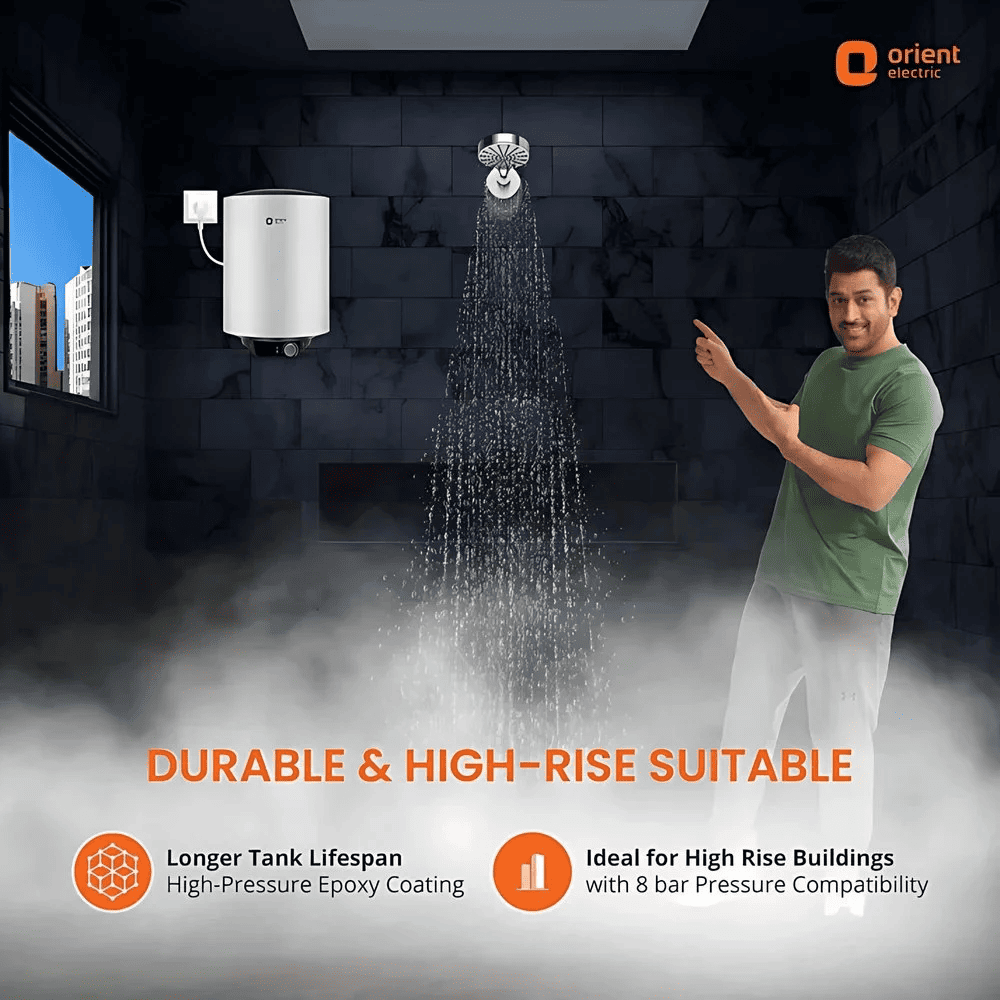 Orient 25 Litre 5 Star Vertical Storage, Water Heater Geyser (Aquanova Neo25, White)