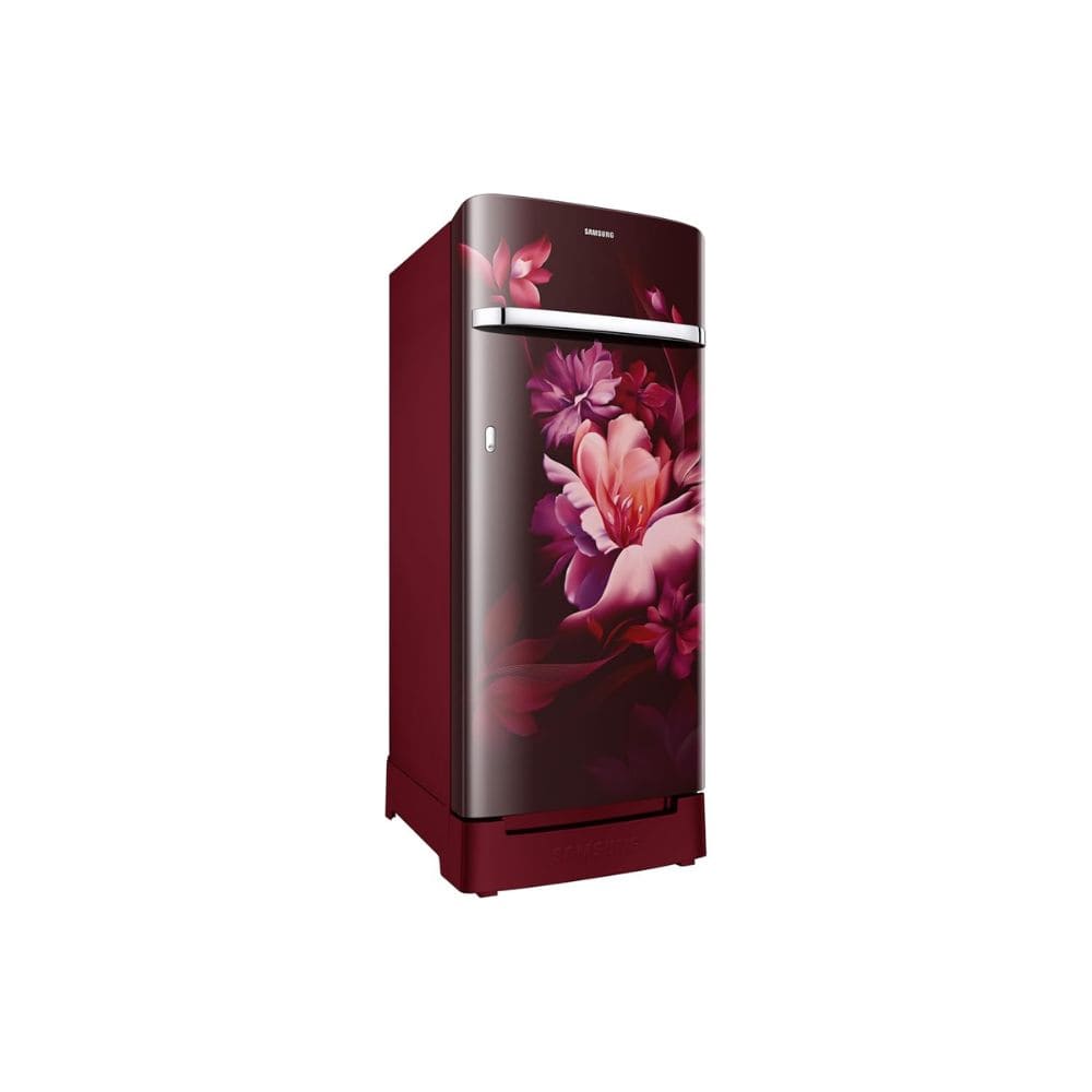 Samsung 215 Ltrs, 5 Star Digital Inverter, Direct Cool Single Door Refrigerator (RR23H2H35RZ/HLtrs, Midnight Blossom Red)