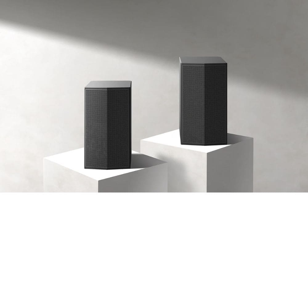 LG 100 Watts Wireless Rear Surround Speakers for SG10TY, S/SQ70TY, & S77TY Soundbar (SPT8-S, 2.0 Channel)