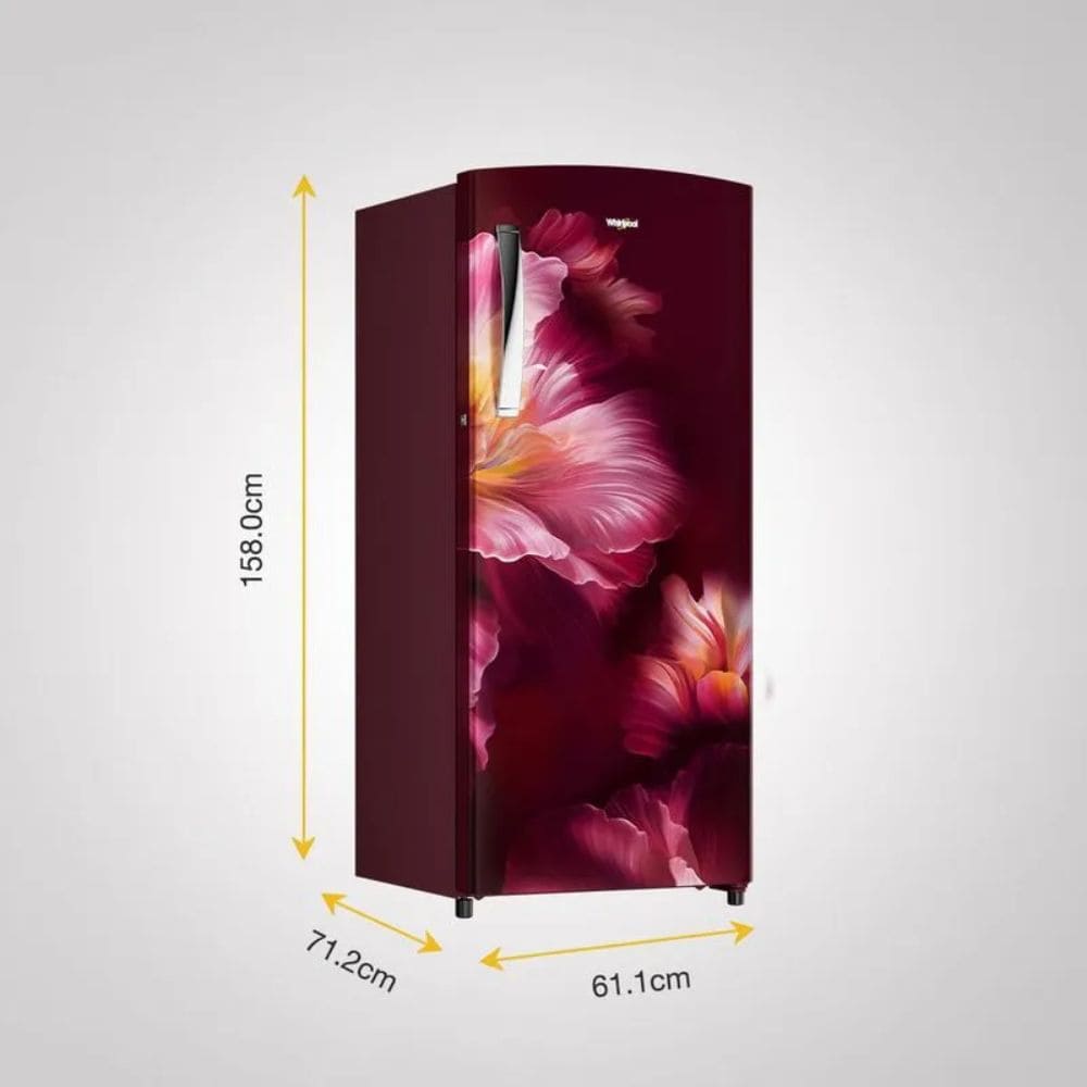 Whirlpool 274 Ltrs, 3 Star Direct Cool Single Door Refrigerator (305 IMPRO PLUS PRM 3S WINE VELVET Y)