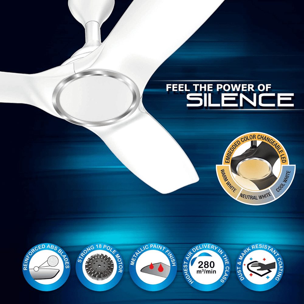Havells Stealth Air Underlight, 1250mm Aerodynamic 3 Blade Ceiling Fan