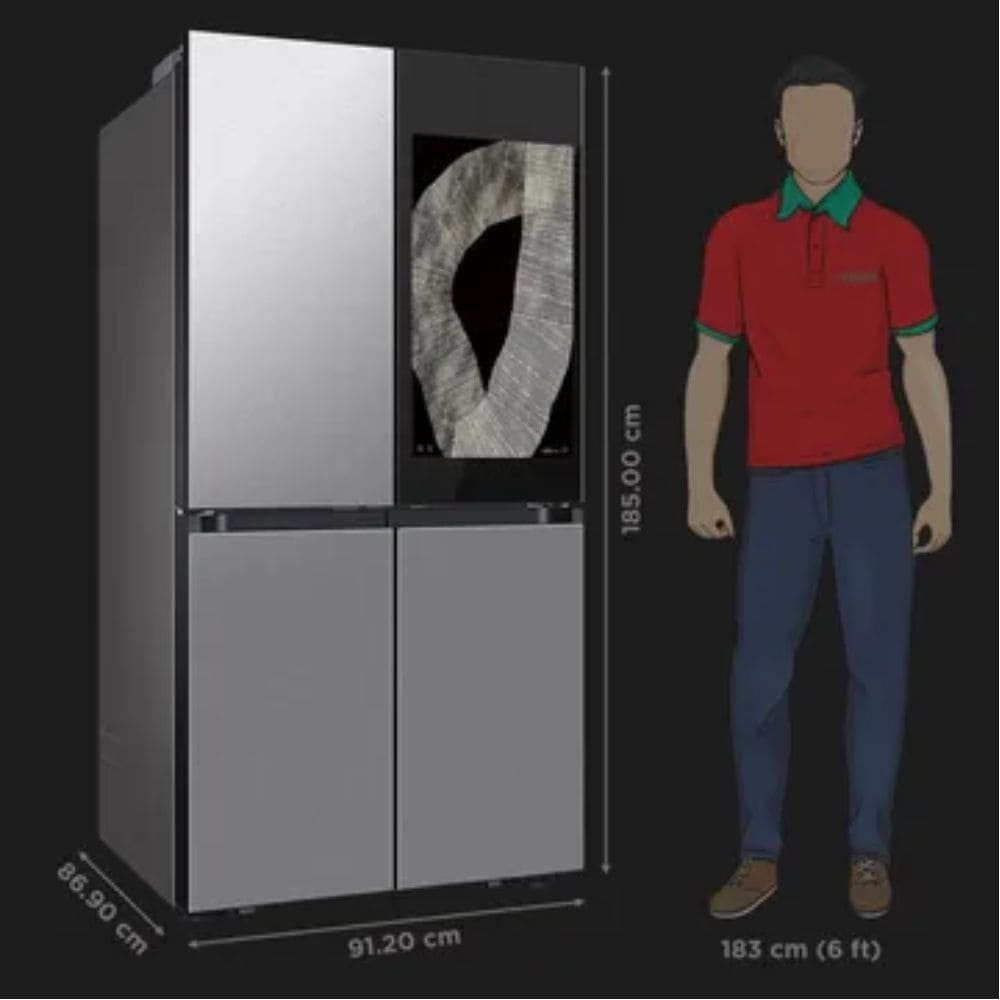 Samsung 809 Ltrs, Convertible, Digital Inverter, Frost Free, French Door Refrigerator (RF71DB9950QDTL,tainless Steel)