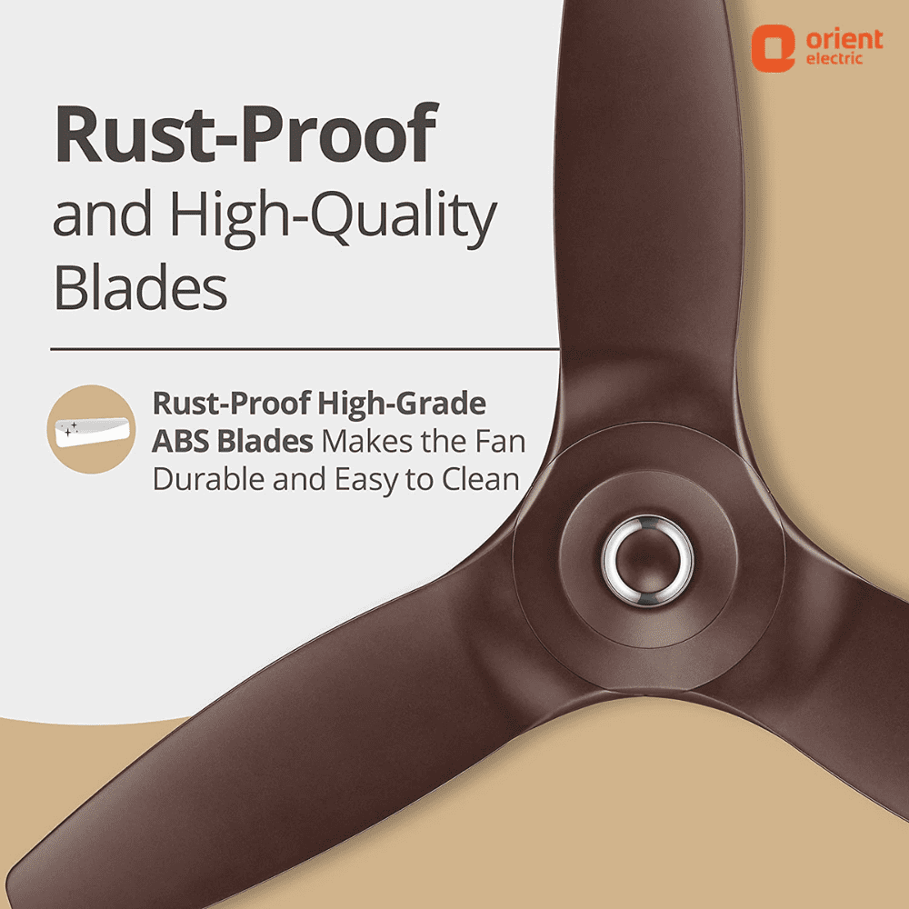 Orient Electric Aeroquite, 1200 mm 3 Blade BLDC Motor with Remote Ceiling Fan