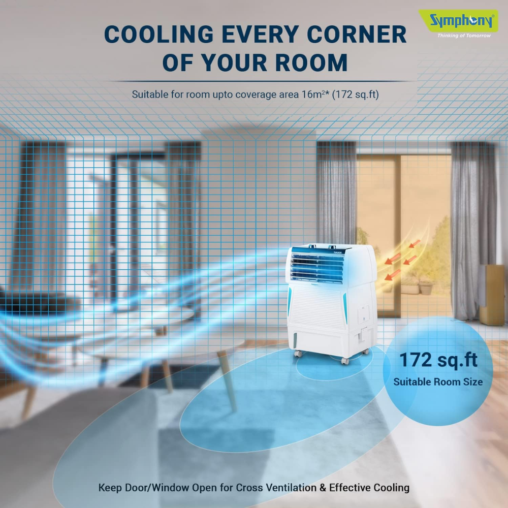 Symphony 20 Ltrs Personal Air Cooler with i-Pure Technology (Touch20)